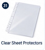 A4 Clear Sheet Protectors Pack